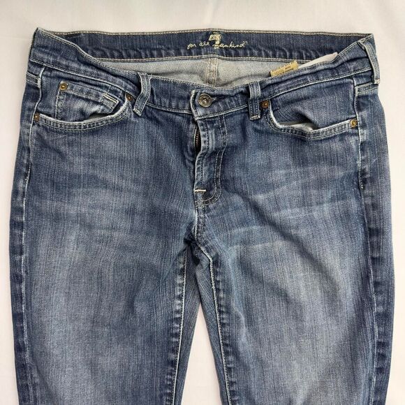 7 For All Mankind Bootcut Jeans Men’s 32x32 Blue Denim Designer Vintage - Picture 3 of 5